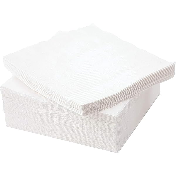 1 Ply White Napkins 33cm x 5000