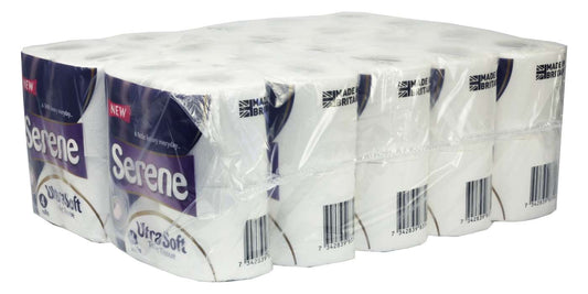 3 Ply White Triple Quilted Toilet Rolls x 40