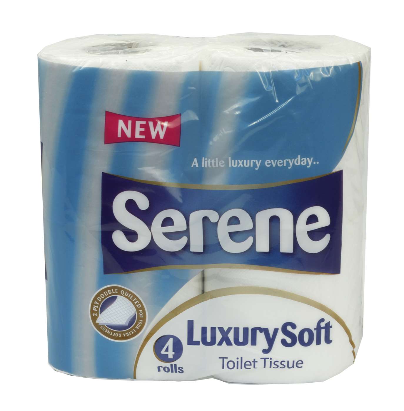 2 Ply White Double Quilted Toilet Rolls x 40