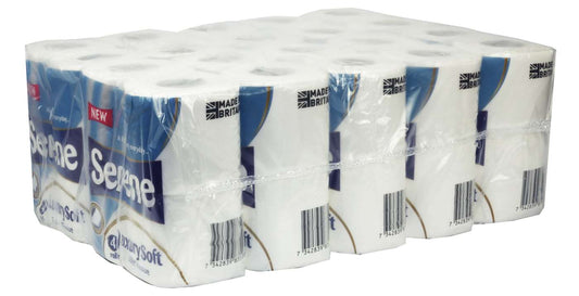 2 Ply White Double Quilted Toilet Rolls x 40