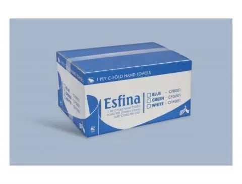 1 Ply White C Fold Hand Towel