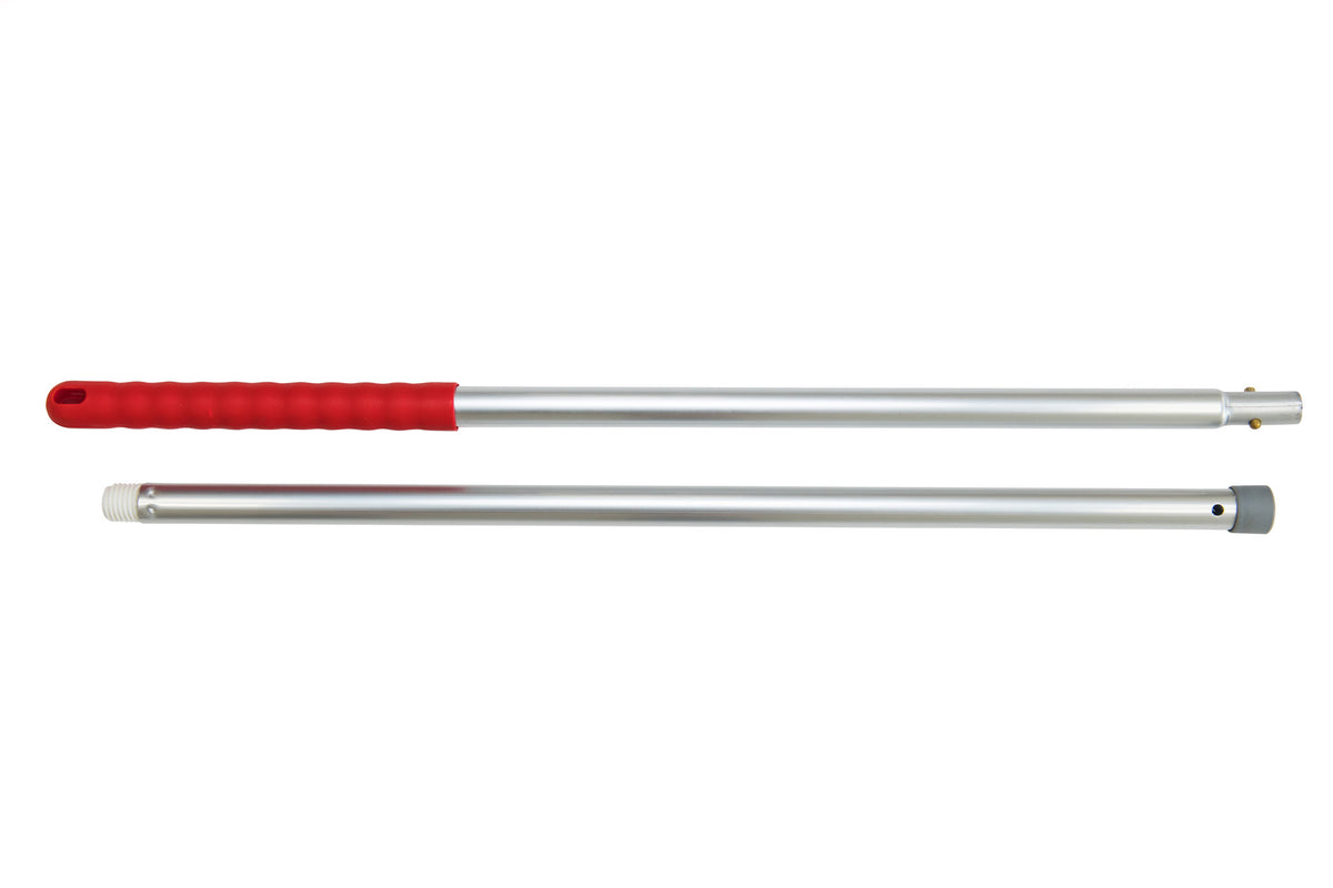 Red 2 pcs Aluminium Mop Handle