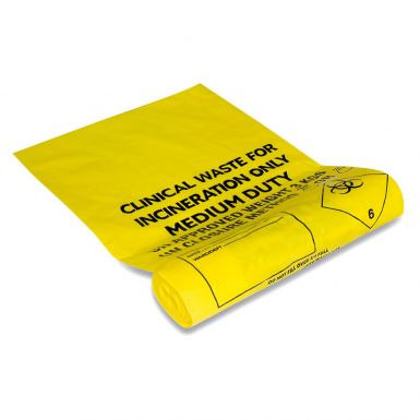 Yellow Clinical Waste Sacks 10 x 50