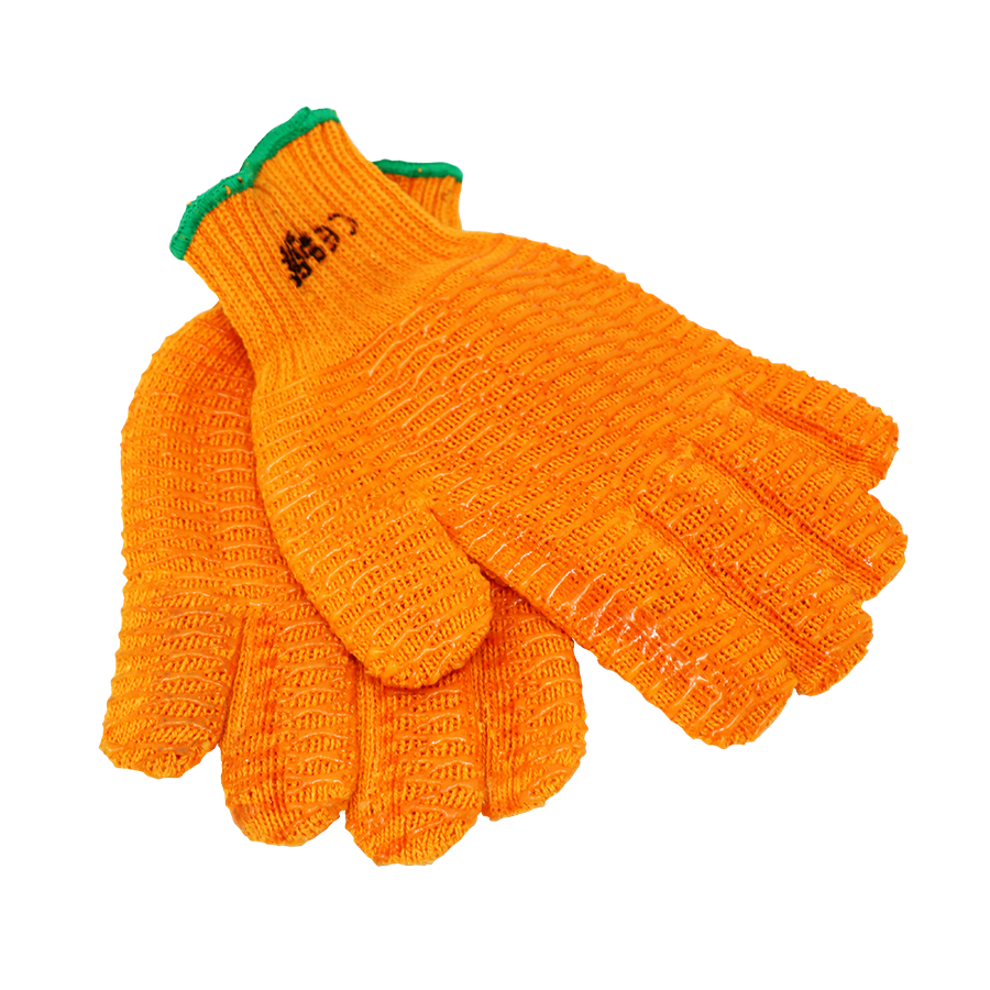 Large Orange Criss Cross Gloves (1 Pair)