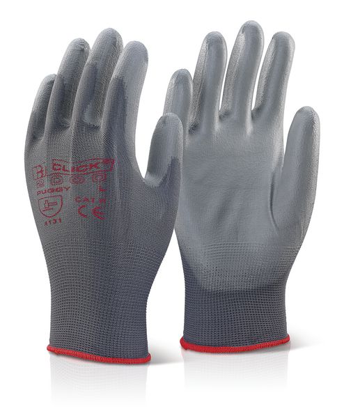 Large PU Grey Coated Gloves