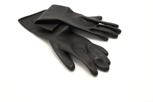 Medium Black Latex Household Gloves