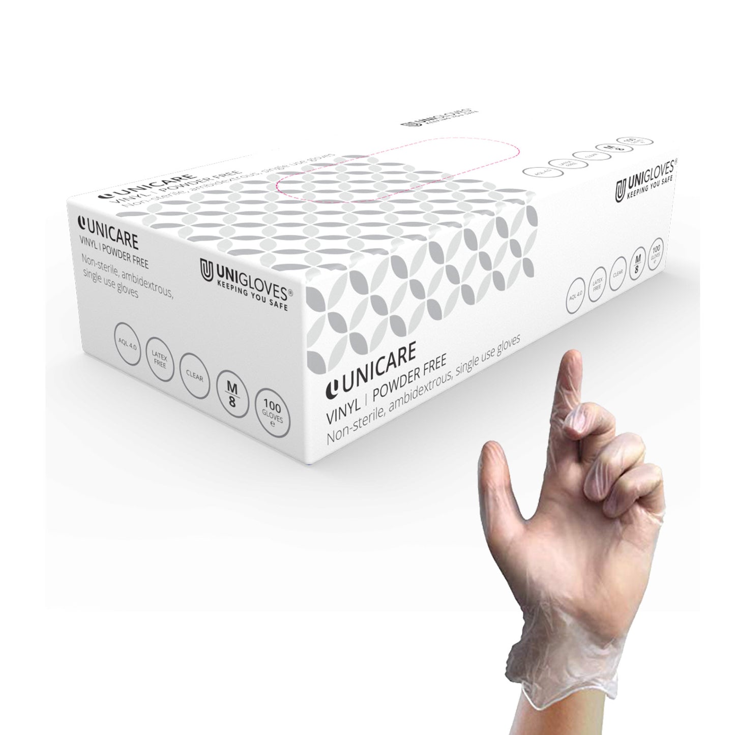 Small Clear Vinyl Powder Free Gloves x 100