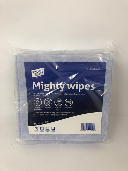 Blue Mighty Wipes x 10