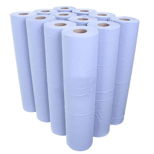 2 Ply Blue 20'' Hygiene Rolls 40mtr x 12