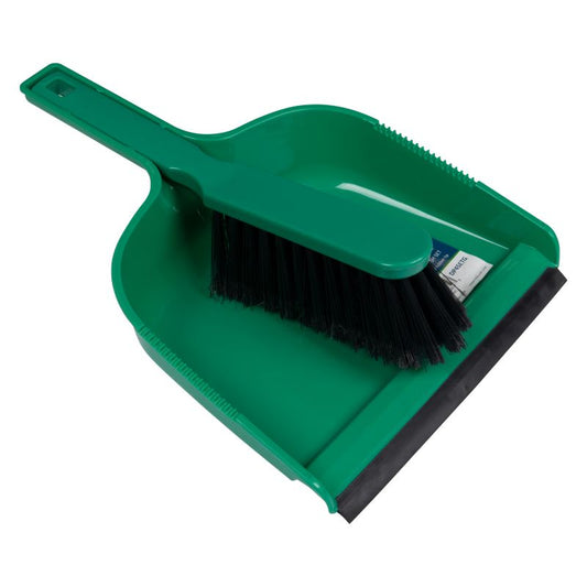 Green Dustpan & Brush