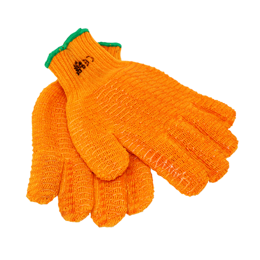 Large Orange Criss Cross Gloves (1 Pair)