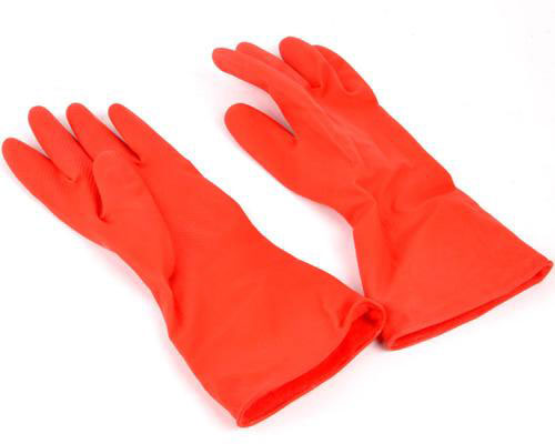 Medium Red Household Gloves (Pair)