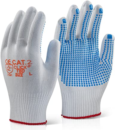 Large Blue Dotted Gloves