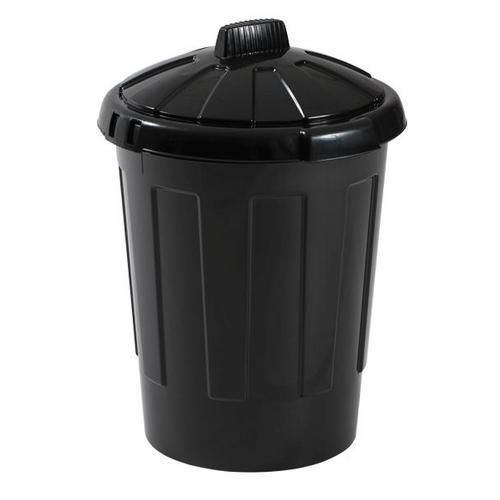 80ltr Black Dust Bin & Lid