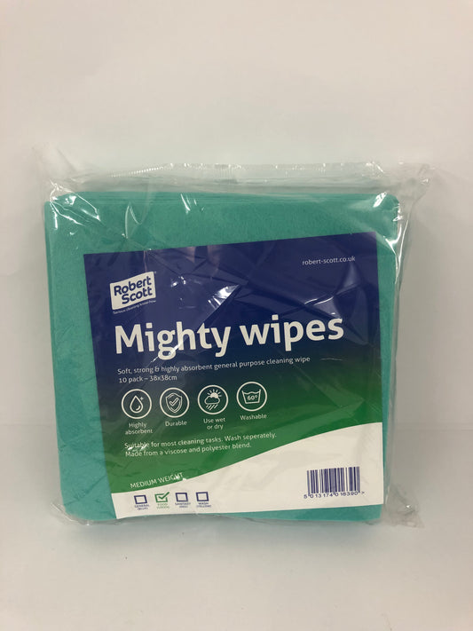 Green Mighty Wipes x 10
