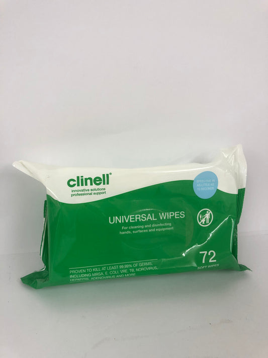 Clinell Hand And Surface Wipes x 72