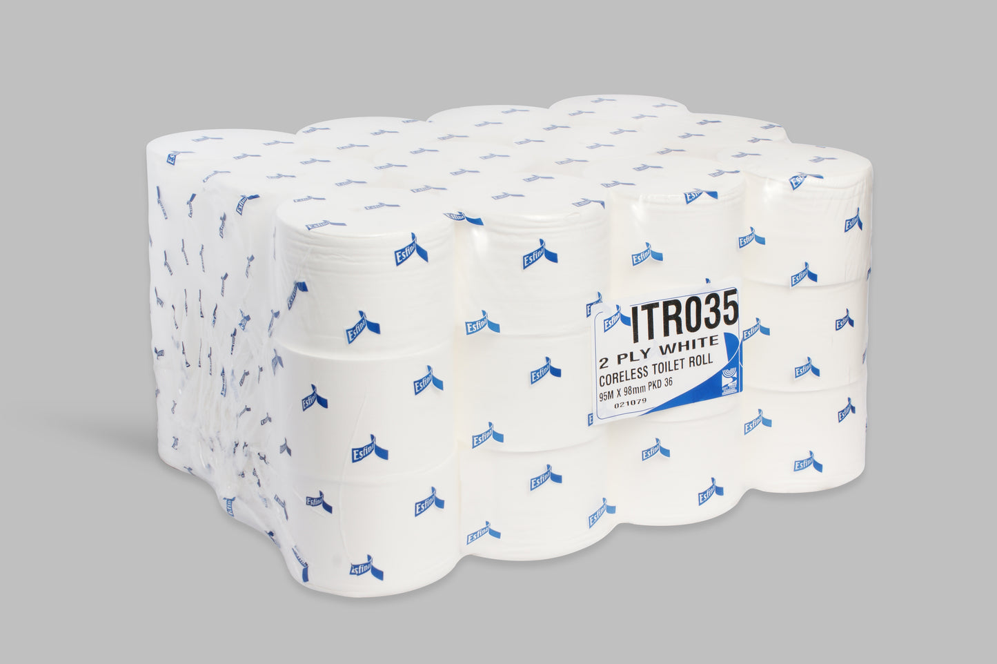 Coreless 2 Ply White Toilet Rolls 800 Sheet x 36